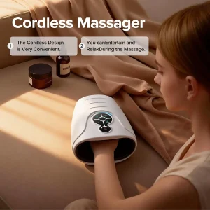 LINGTENG Hand Massager, Cordless Heated Massager,