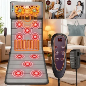 Electric Full Body Massage Mat with Heat & Vibration