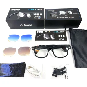 Smart Translation Glasses with HD Camera & Bluetooth